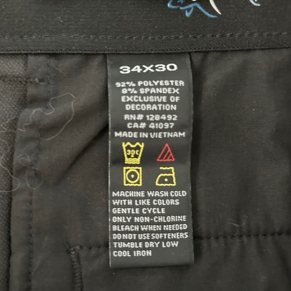 Greg Norman Mens Ultimate Classic Travel Pant Black 34x30 Stretch Golf NWT - Picture 10 of 13